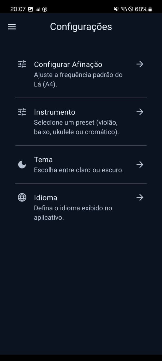 Screenshot do app Tuner Pro